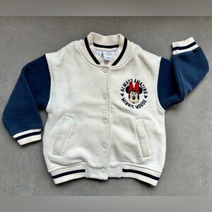 Zara Minnie Mouse Varsity Jacket